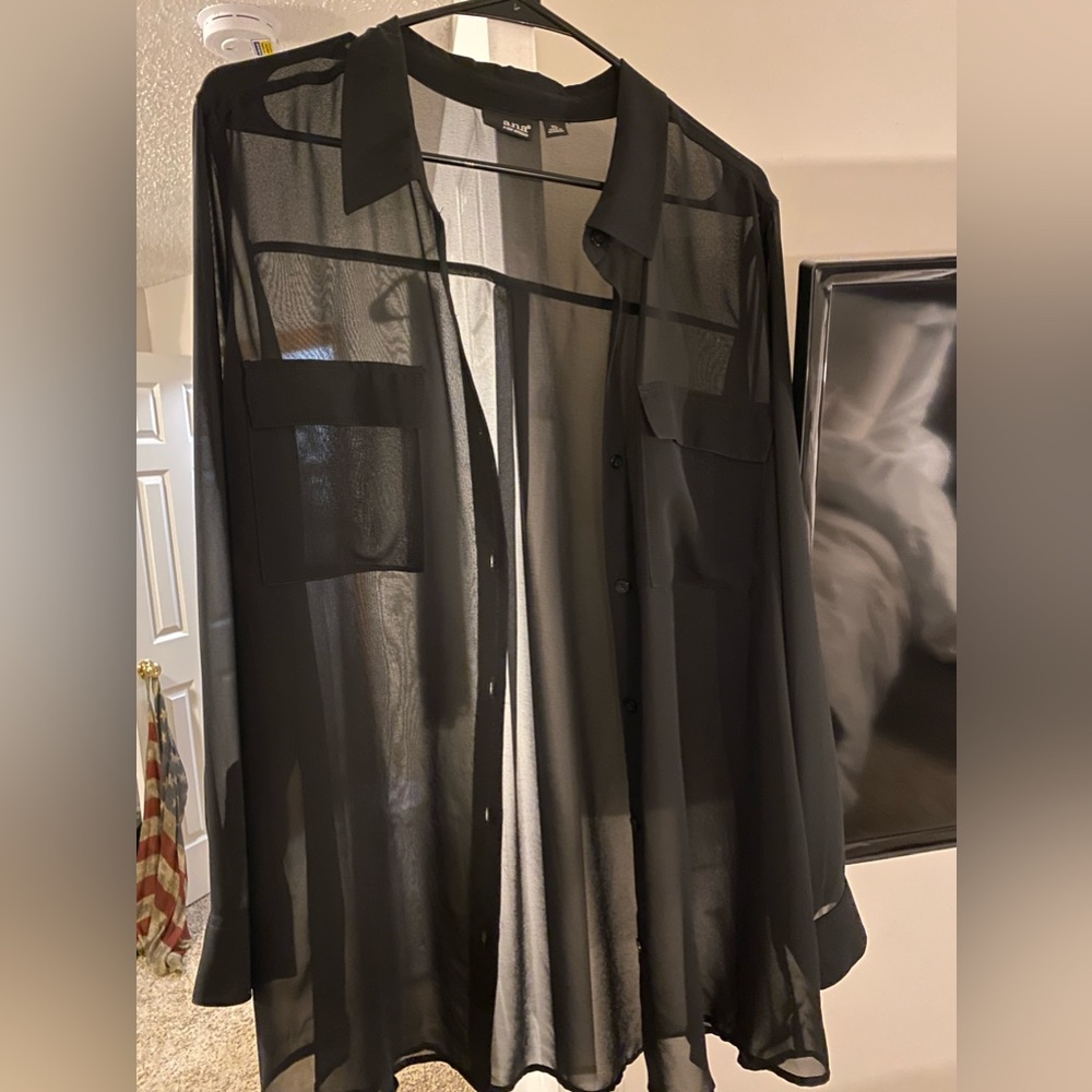 Black button up shirt